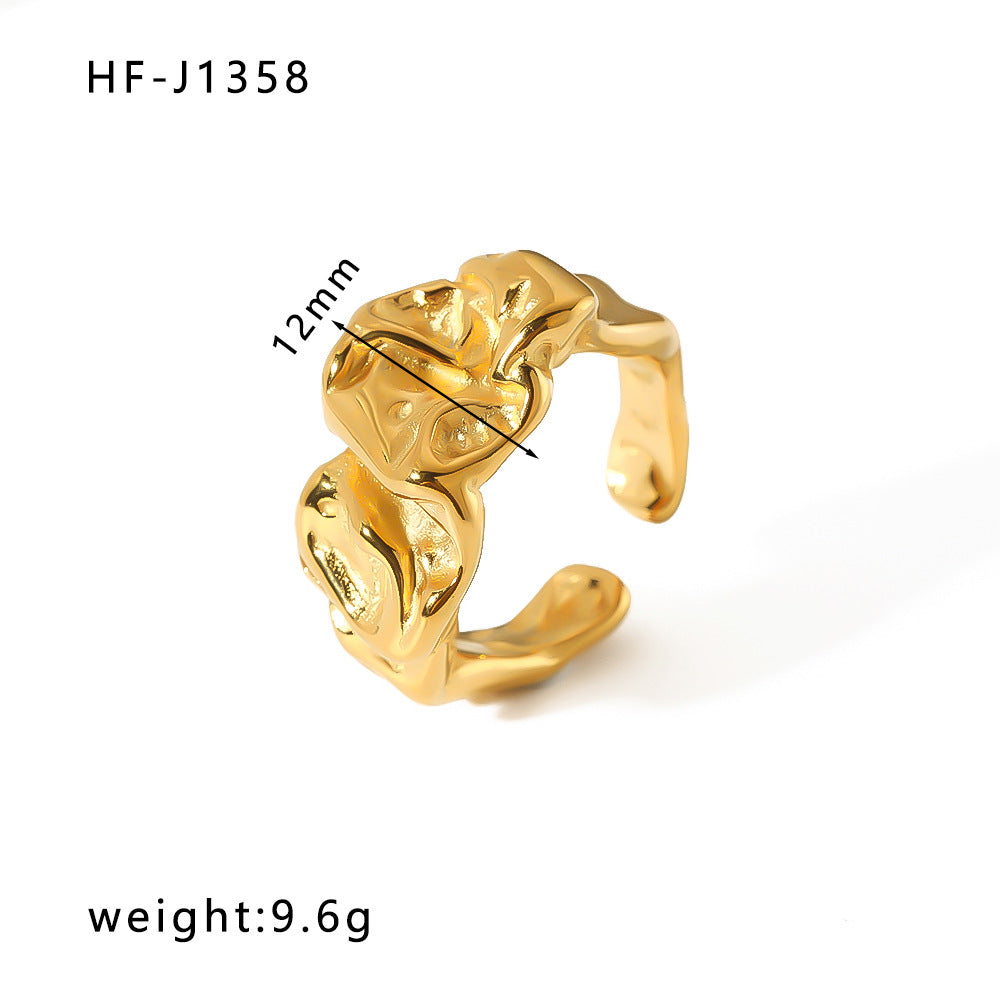 Wholesale Vintage Open Zircon Inlaid Stainless Steel Rings ACC-RS-XinY013