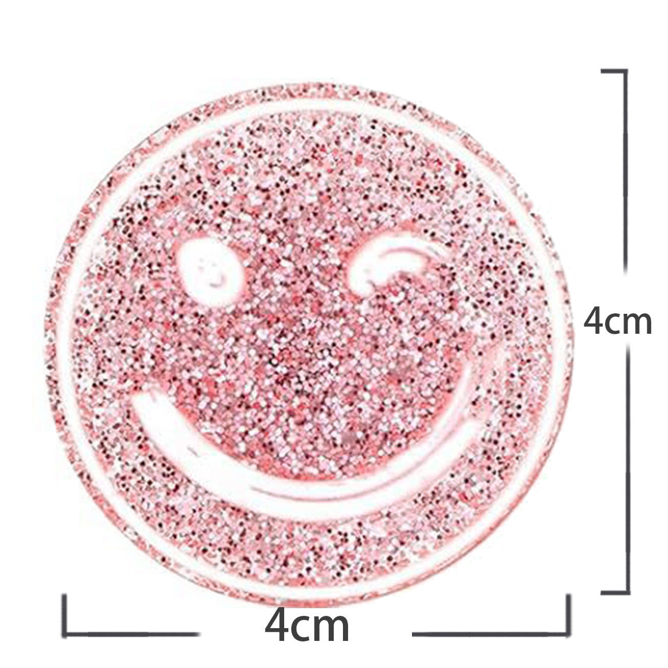 Wholesale Acrylic Retractable Badge Reel Glitter Heart Design Nurse ID Holder