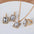 Wholesale Water Drop Heart Diamond Necklace Earring Set
