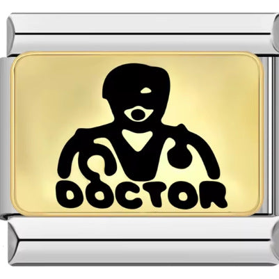 Wholesale Italian Charm Bracelet 9mm DIY Splicing Police Doctor Professional Series Stainless Steel Composable Bracelet