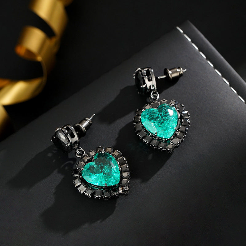 Wholesale  925 silver needle  luxury  love earrings