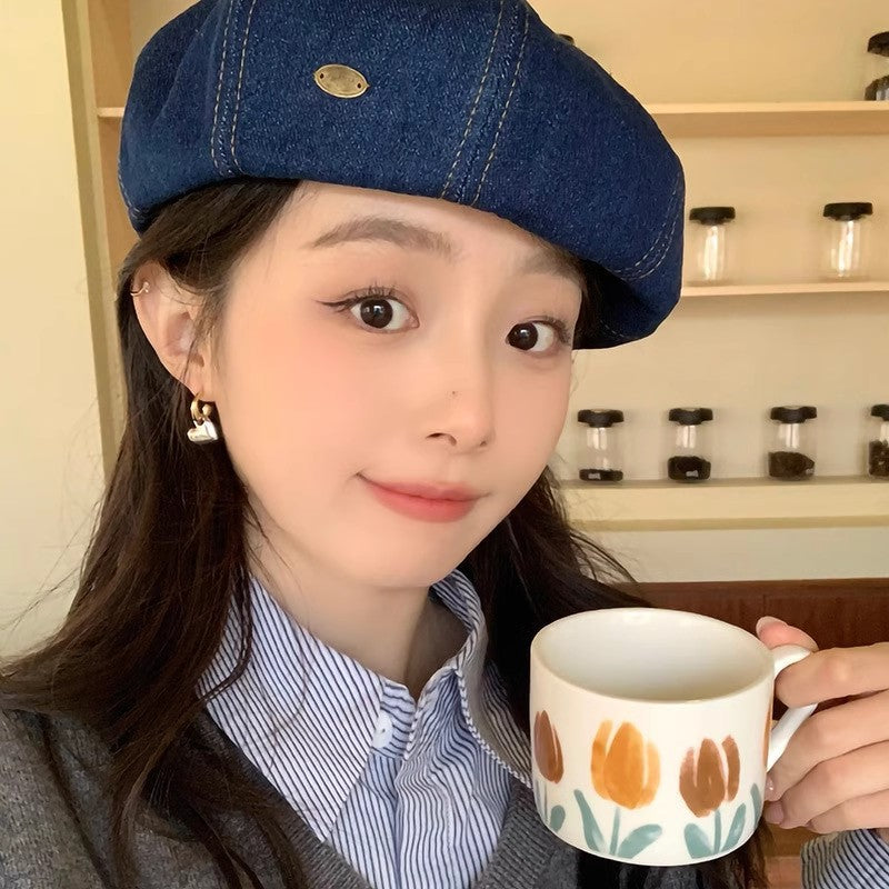 Wholesale  Love Simple Earrings  Stitching Small Earrings