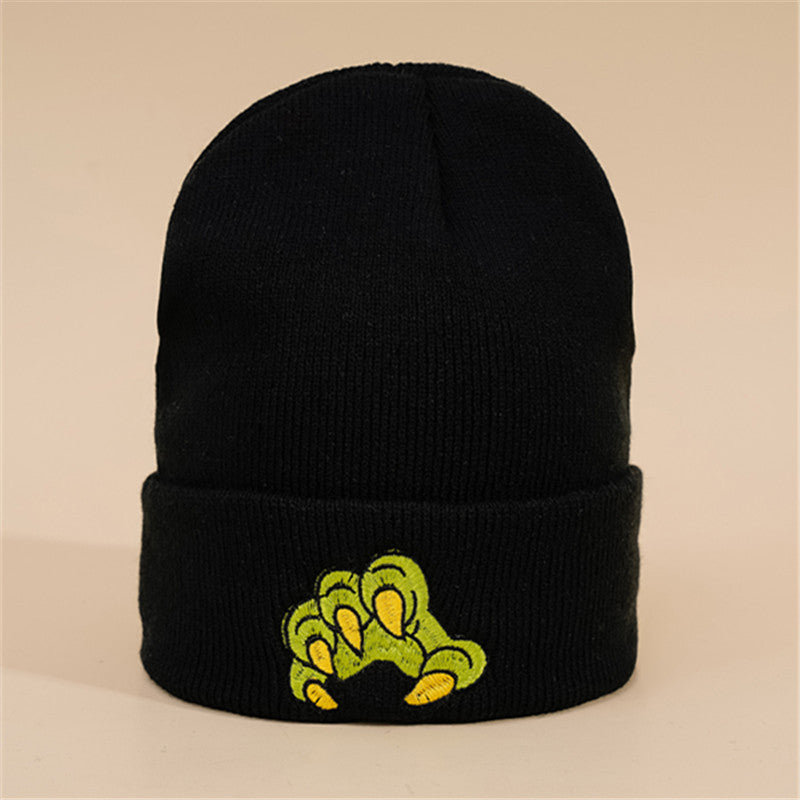 Wholesale   Pumpkin Personalized Embroidered Woolen Knitted Hat