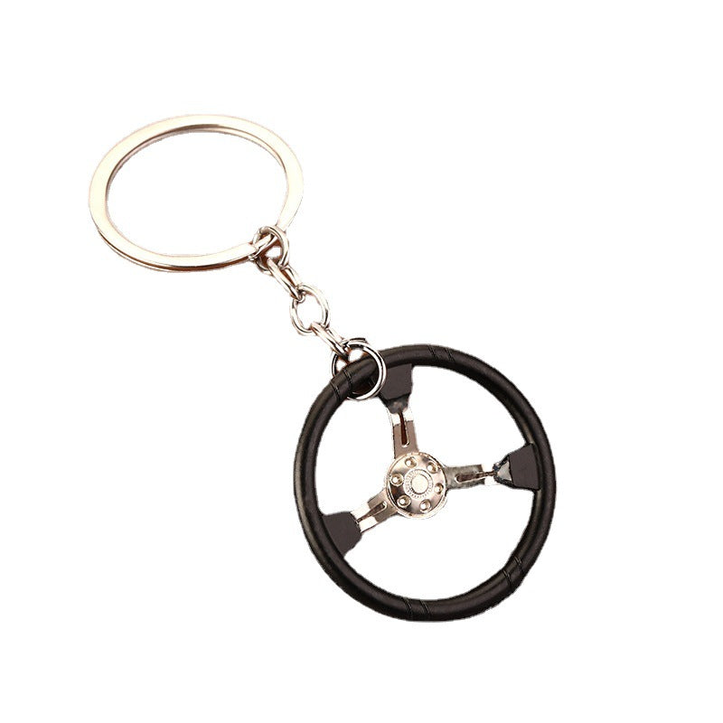 Wholesale Racing three-spoke steering wheel keychain