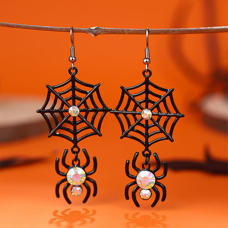 Wholesale Halloween Party Dark Ghost Bat Spider Skull Earrings ACC-ES-RongR001