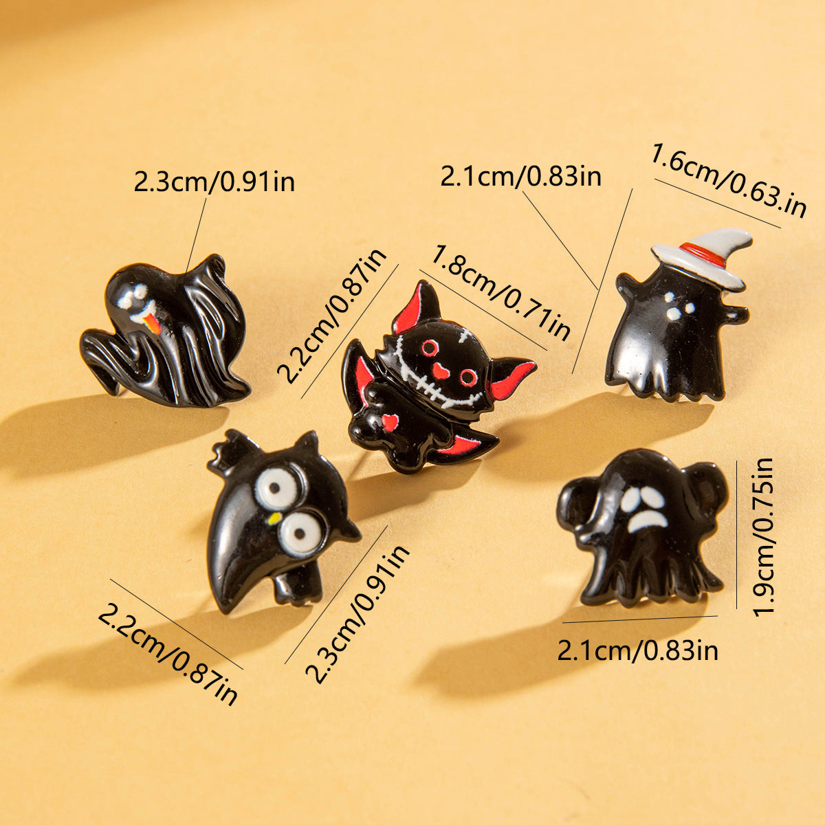 Wholesale   Cartoon Fun Owl Ghost Earrings