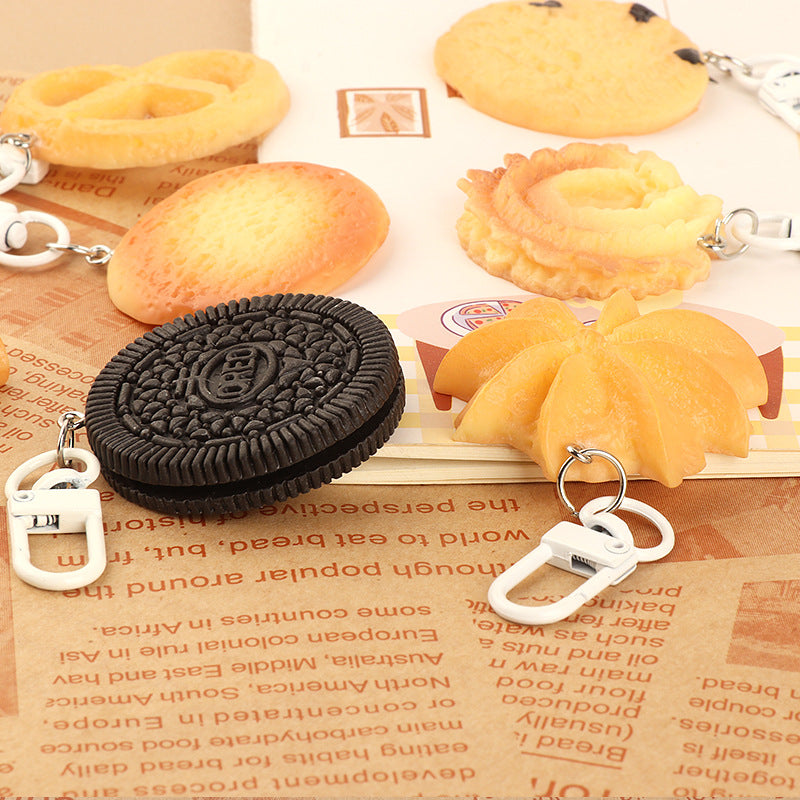 Wholesale  Cookie Keychain Pendant Cute and Creative Keychains