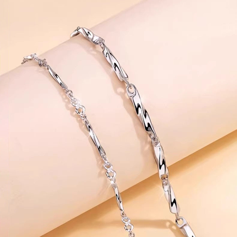 Wholesale s925 Silver Mobius couple bracelet