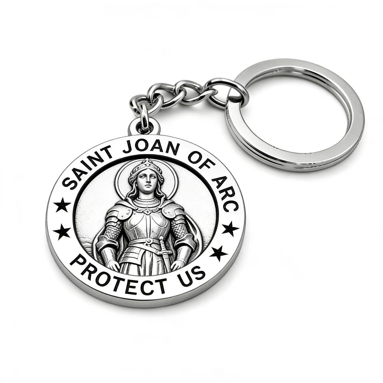 Wholesale Saint Christopher Traveler Keychain Stainless Steel Car Key Accessory Gift