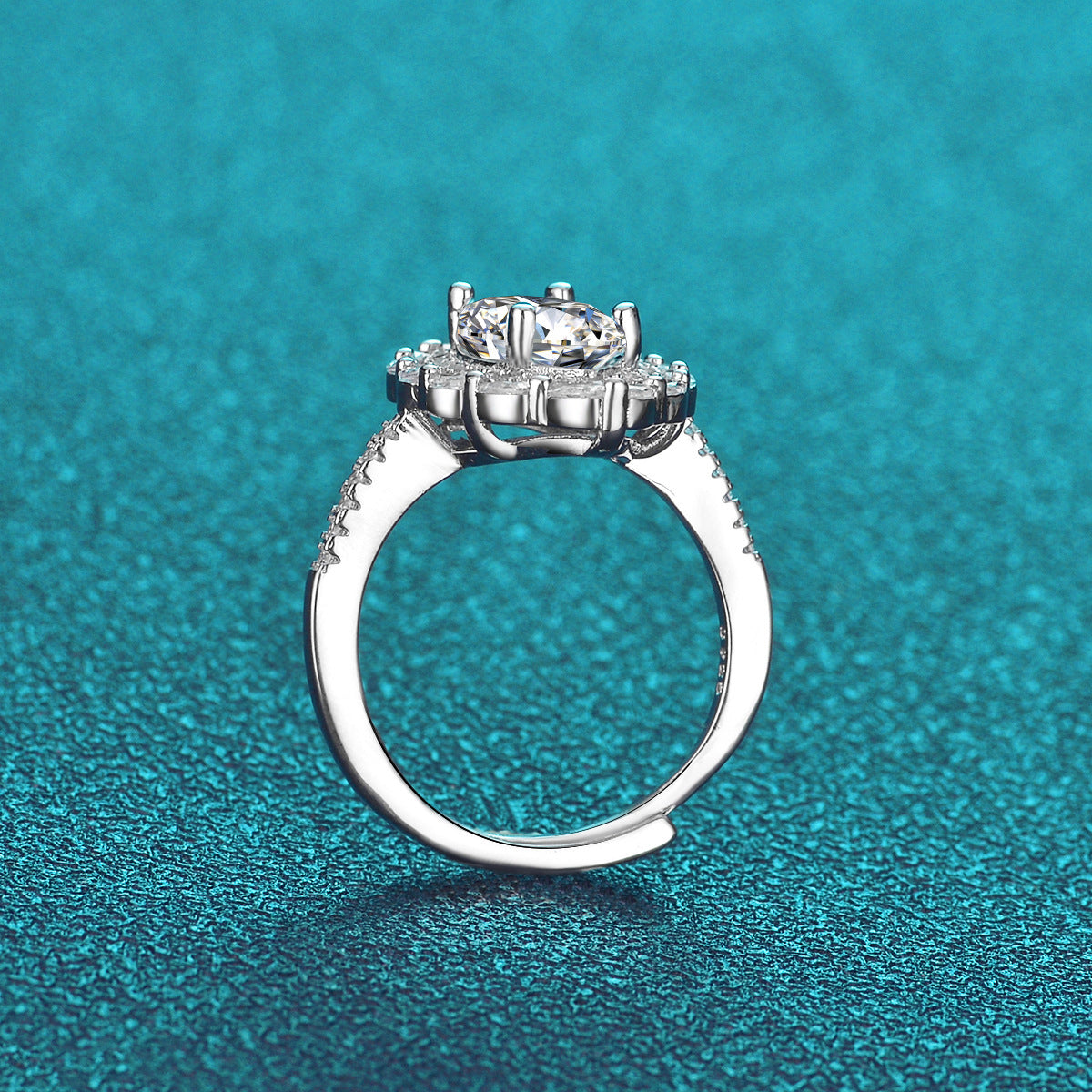 Wholesale  Olive Shaped Horse Eye Zircon Ring Women' s Light Luxury Women' s Ring