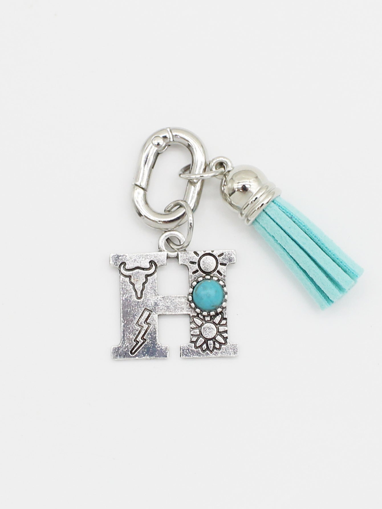 Wholesale New Ethnic Style Turquoise 26-Letter Tassel Shoe Bag Pendant Jewelry