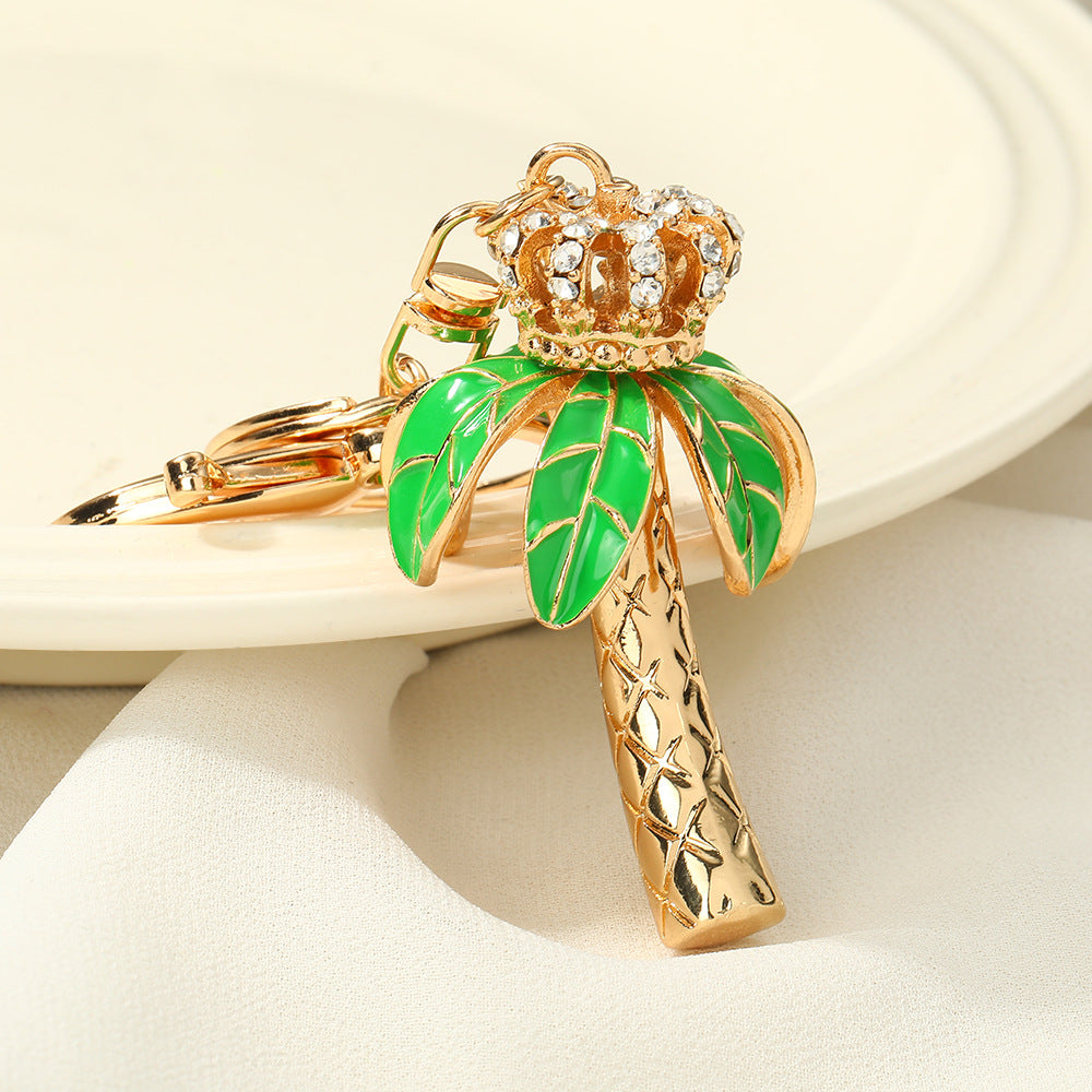 Wholesale Colorful Enamel Zinc Alloy Keychain with Pineapple and Shell Design,  Trendy Bag Charm for Summer