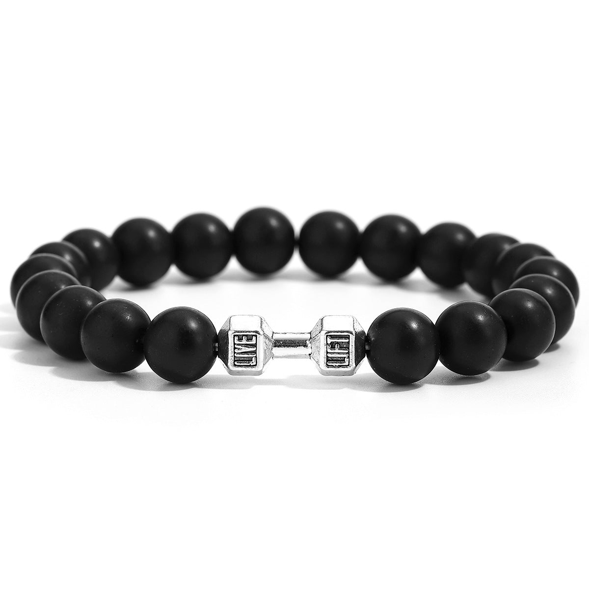 Wholesale Handmade Yoga Dumbbell Bracelet White Turquoise Beads Adjustable Unisex Fashion Accessory Gift Boutique Resale