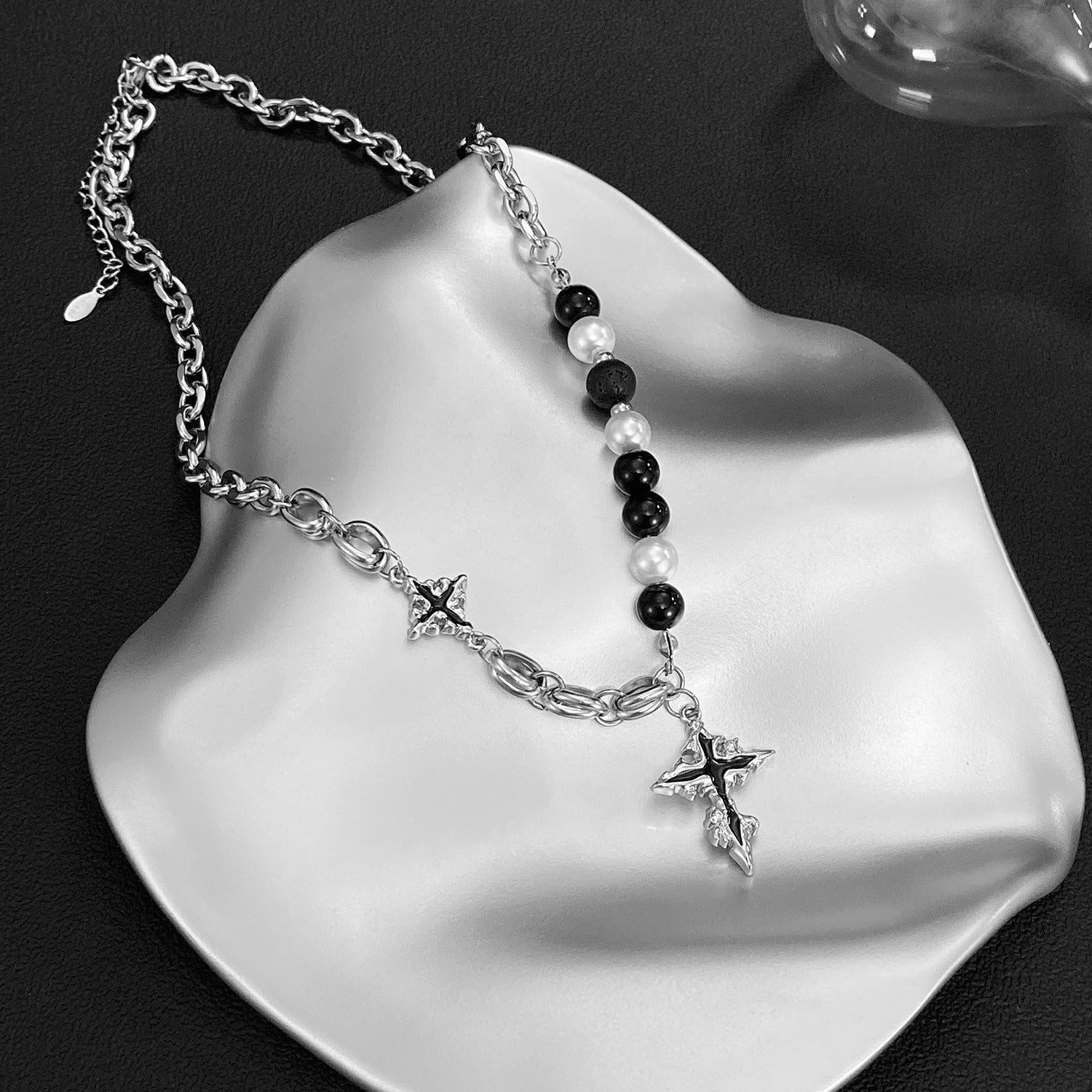 Wholesale cross accessories personality titanium steel beaded necklaces