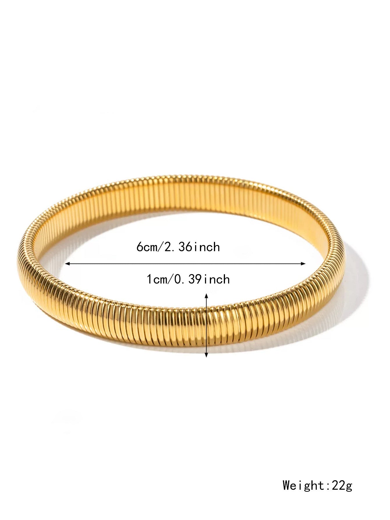 Wholesale Titanium Steel Bracelet with Exaggerated Metal Vertical Stripes ACC-BT-BTB001