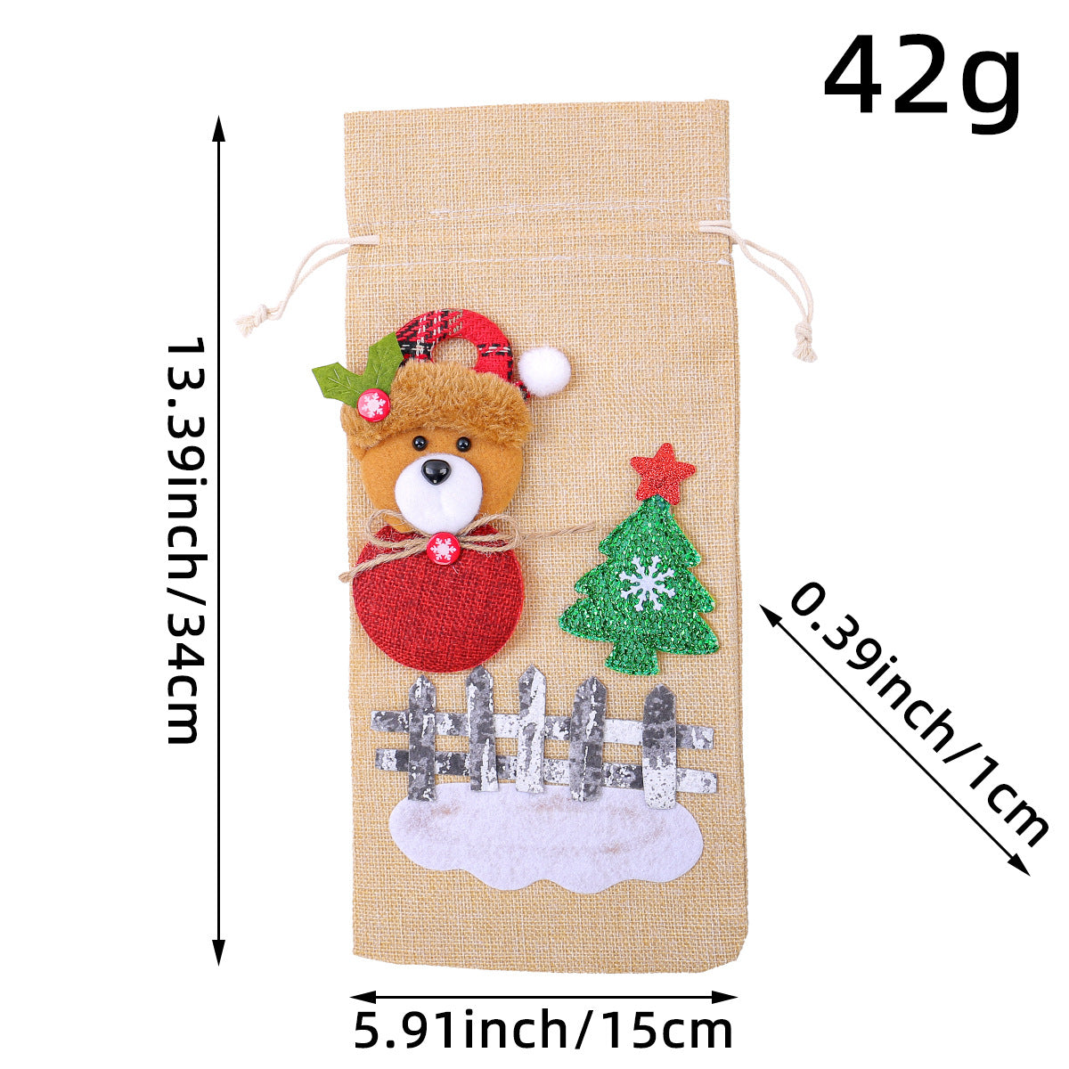 Wholesale Christmas Party Supplies Christmas Decorations Old Man Red Wine Bag