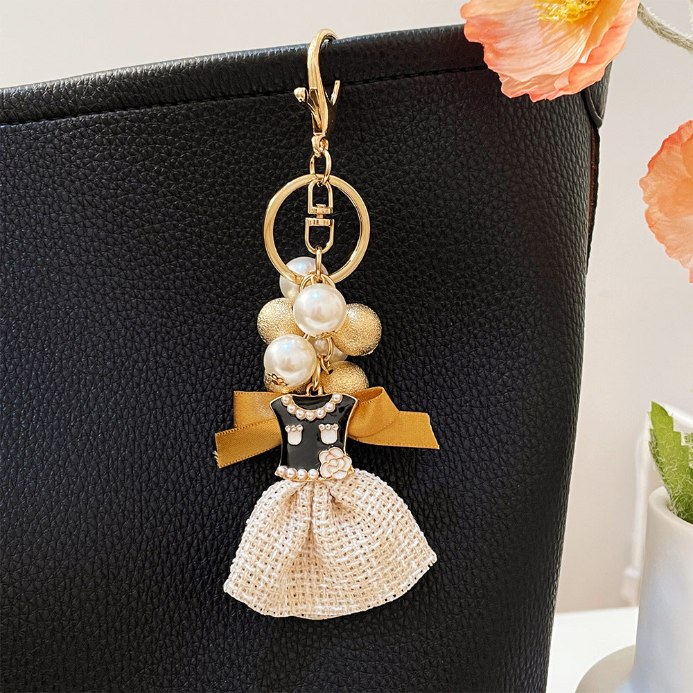 Wholesale Handmade Dress Pearl Metal Keychain ACC-KC-CH058