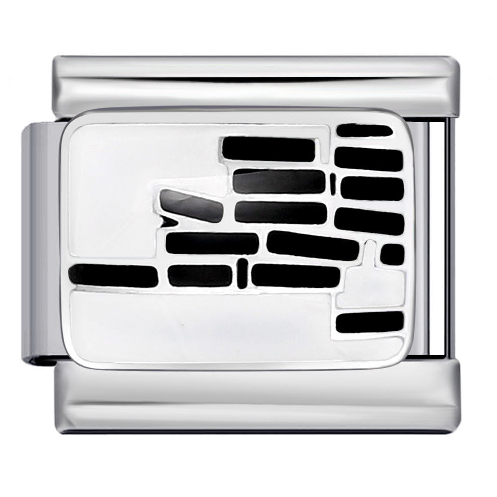 Großhandel 5pcs Italienisches Charmalme Armband 9mm DIY Spleißen süßes kreatives Edelstahl -komponierbares Armband