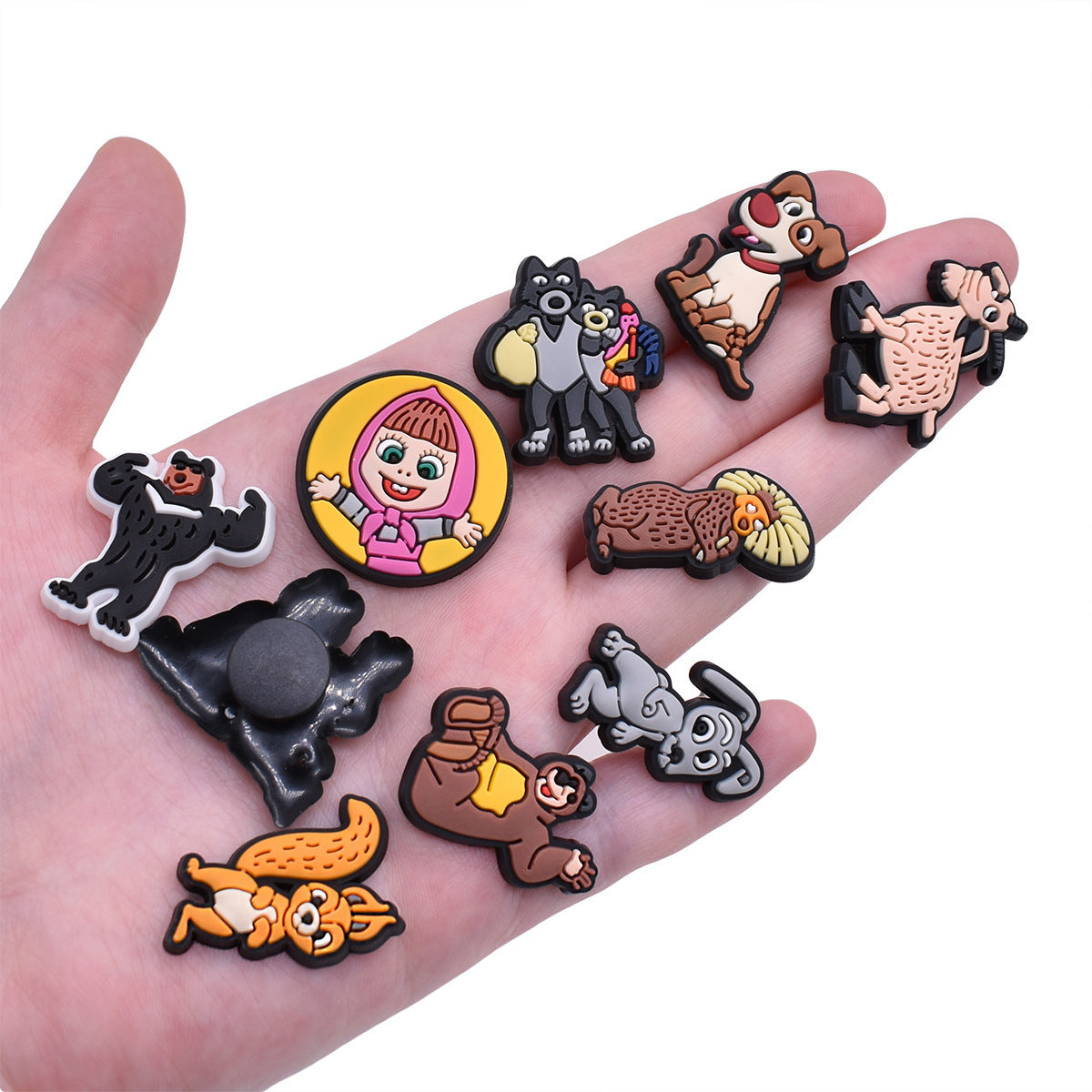 Wholesale Random 100pcs Cartoon Cute Small Animal PVC Soft Rubber Shoe Buckle Decoration ACC-SC-RYY076