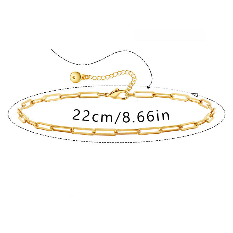 Wholesale electroplating thin chain colorful water-blocking stackable arrow butterfly anklet