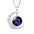 Wholesale Twelve Constellation moon necklace Time Gem crescent moon pendant with chain