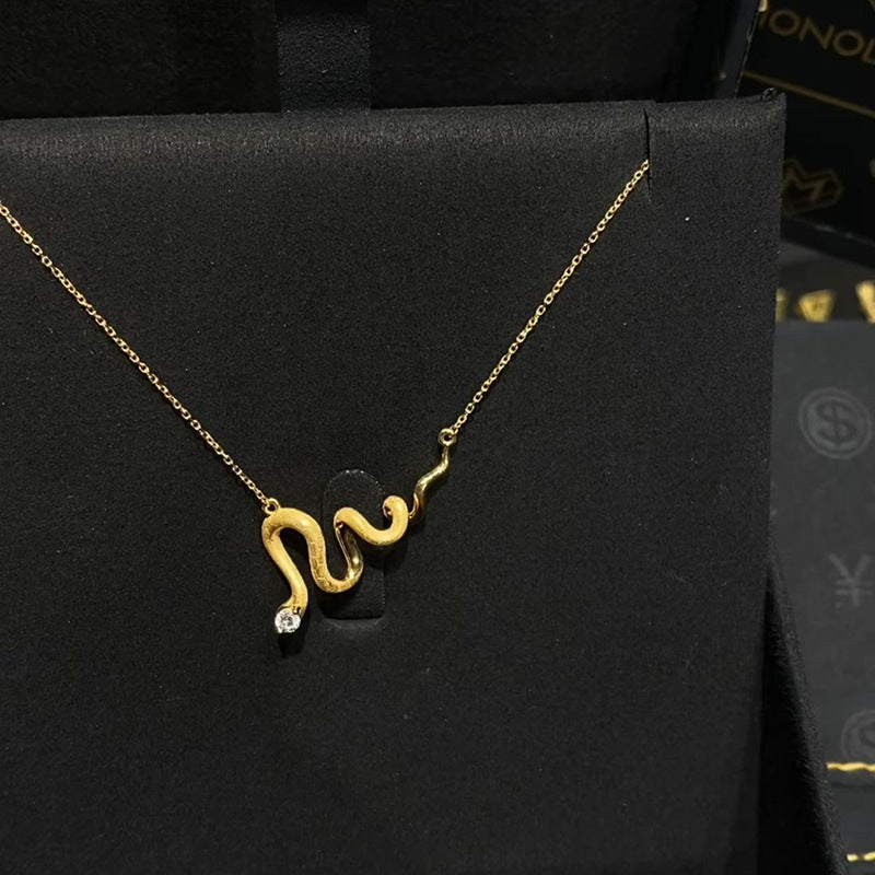 Wholesale light luxury gold snake necklace