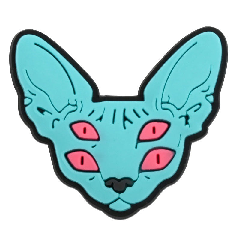 Decorazione casuale all'ingrosso della fibbia della scarpa di gomma morbida del PVC della serie della strega da 100 pezzi