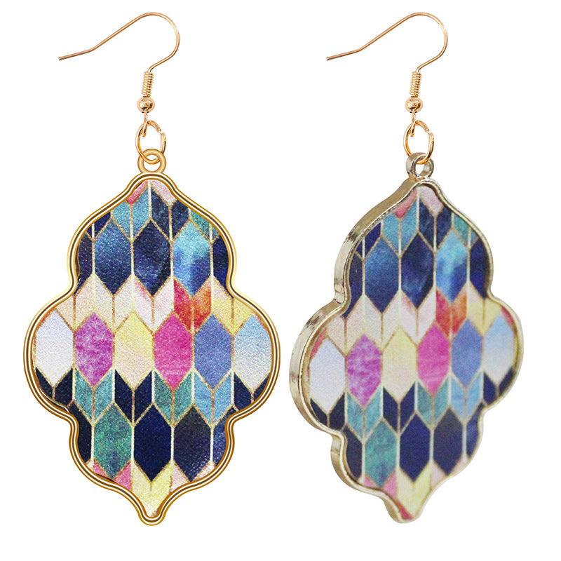 Wholesale  retro  alloy earrings wave point Baroque style earrings