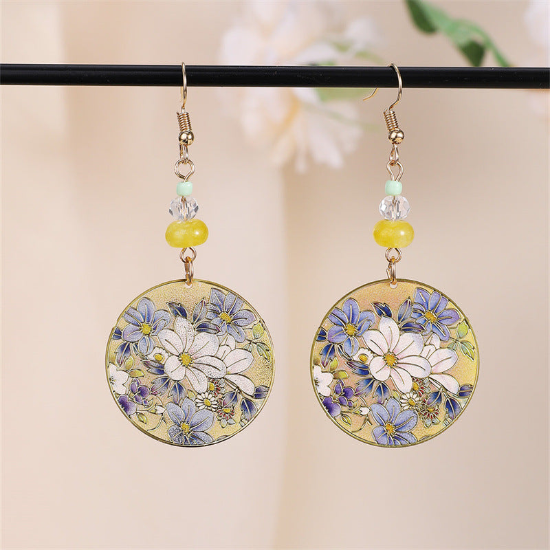 Wholesale  Flower Round Women's Earrings