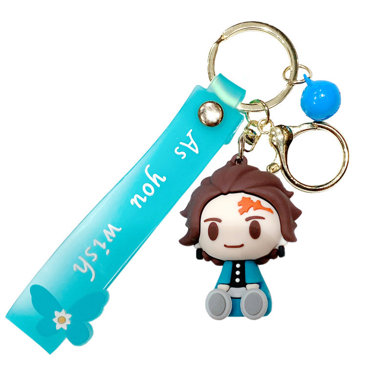 Wholesale Cartoon Anime PVC Soft Keychains Silicone Creative Keychain ACC-KC-XinShu012