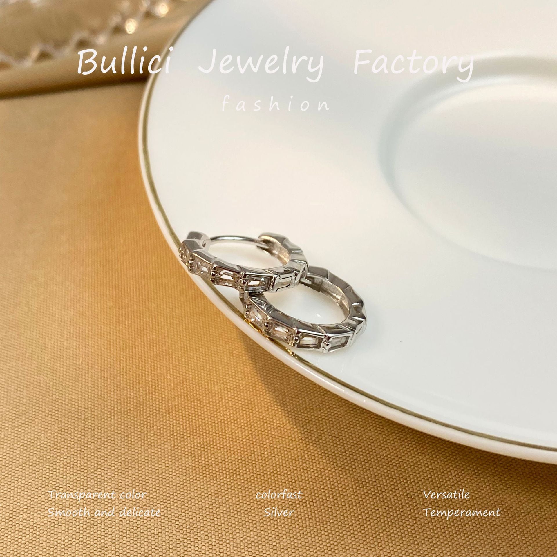 Wholesale  S925 Sterling Silver Earrings Women's Snake Bone Full Diamond Earrings