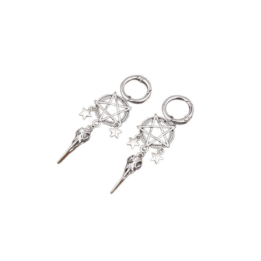 Wholesale Retro Six Pointed Star Skull Metal Pendant Shoe Buckle And Bag Charm Fashion Accessory For Boutique Resale