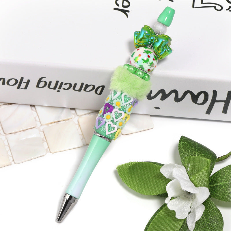 Wholesale 100pcs Five-pointed Star Christmas Tree Printed Acrylic Beads Diy Accessories ACC-BDS-BLG137