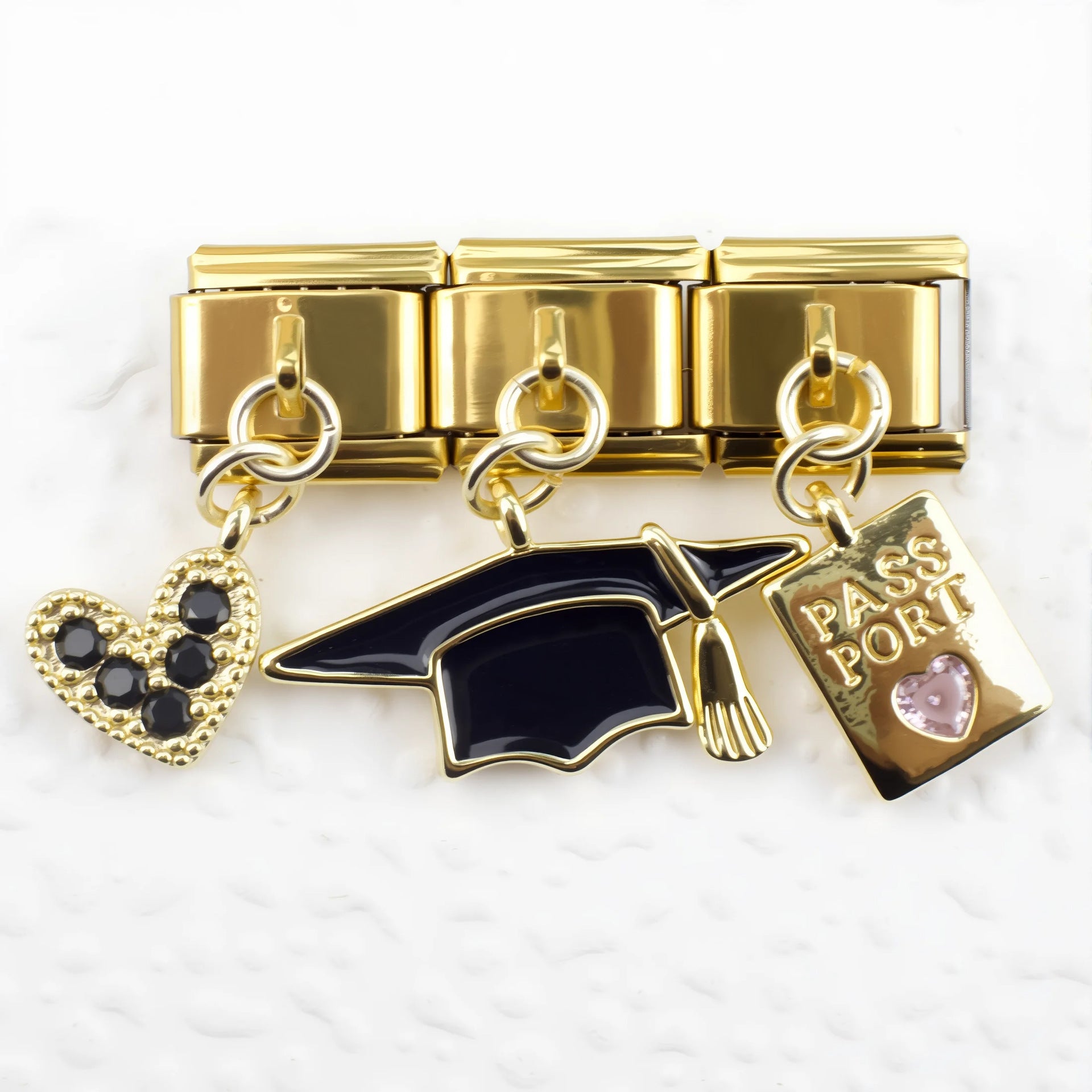 Wholesale 5pcs/pack Individual Sports &  Hobby Charms Single Section Creative Stainless Steel Composable Bracelet