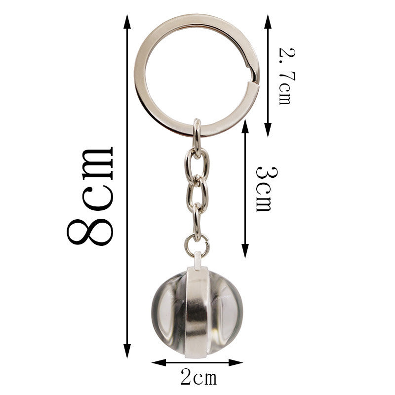 Wholesale Retro Starfish Turtle Marine Life Double Sided Glass Ball Keychain ACC-KC-JiaYun003