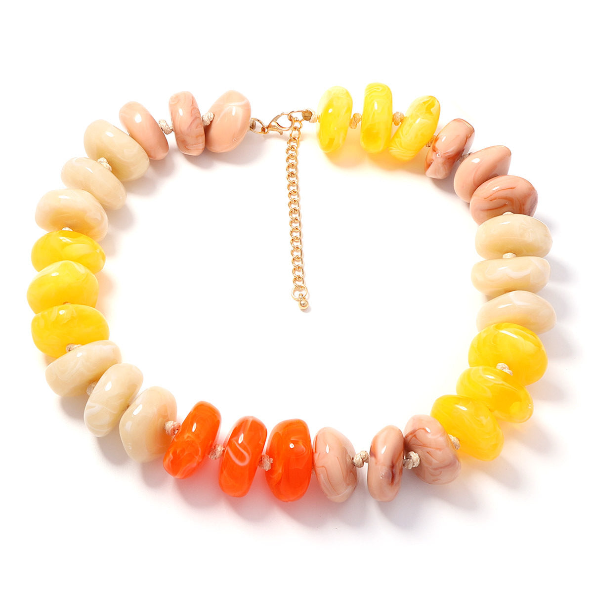 Wholesale Stylish Multicolor Beaded Necklace Chic Jewelry Accessory For Women