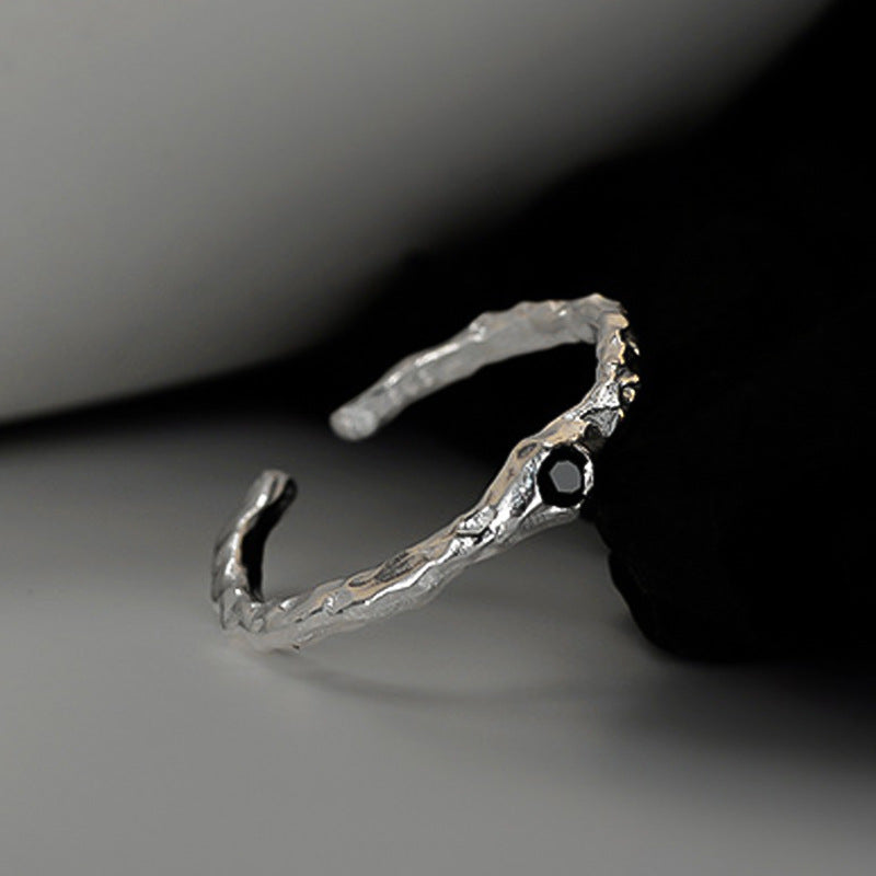 Wholesale S925 Sterling Silver Diamond Thin Open Rings ACC-RS-YWE009