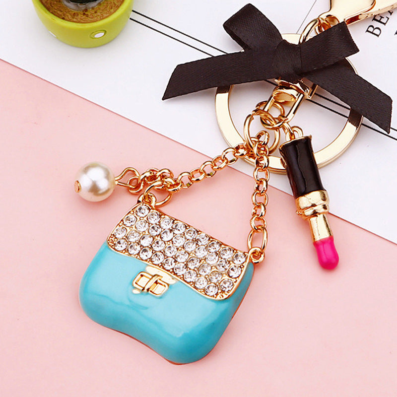 Wholesale Pearl Diamond Zinc Alloy Keychains ACC-KC-RuiYuan002