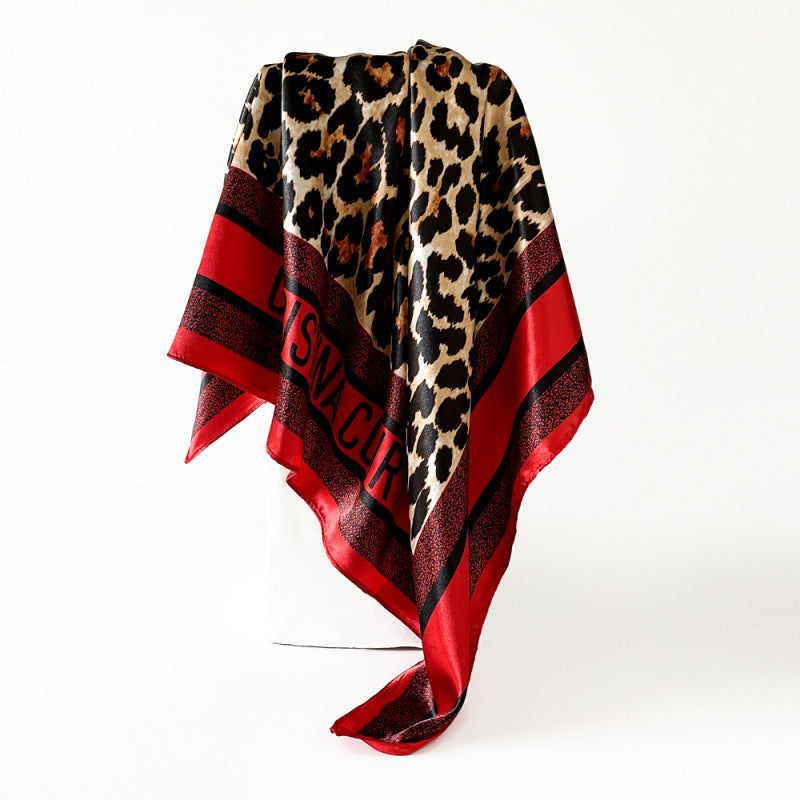 Wholesale leopard scarf 90cm large square scarf