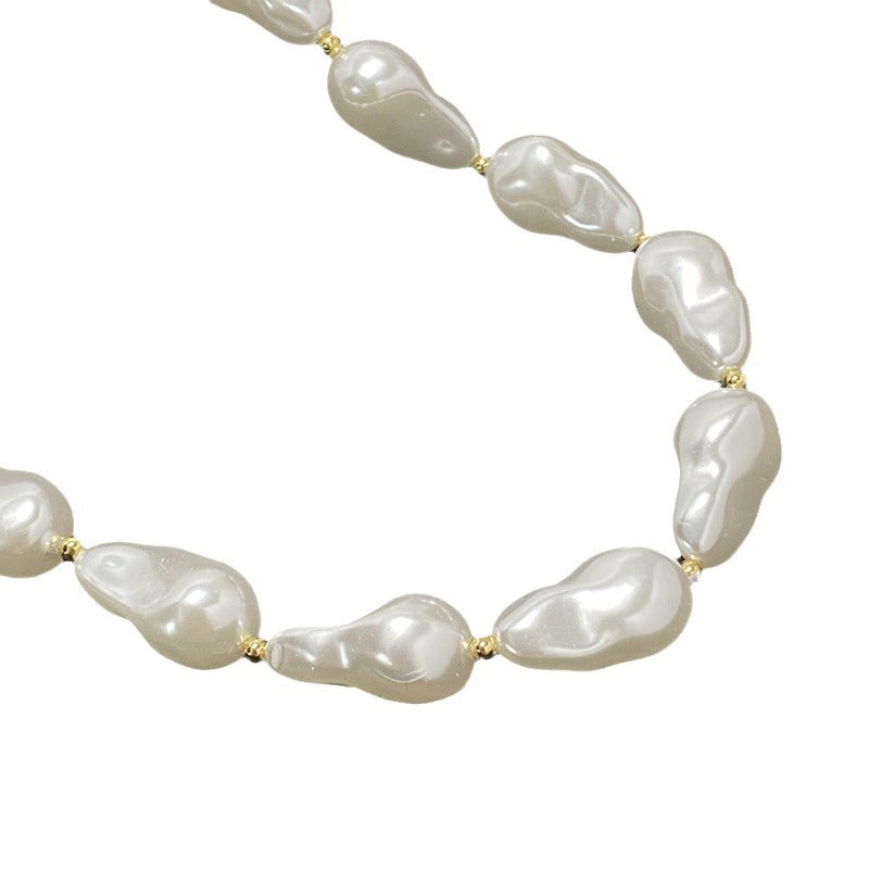Wholesale  retro irregular baroque pearl necklace