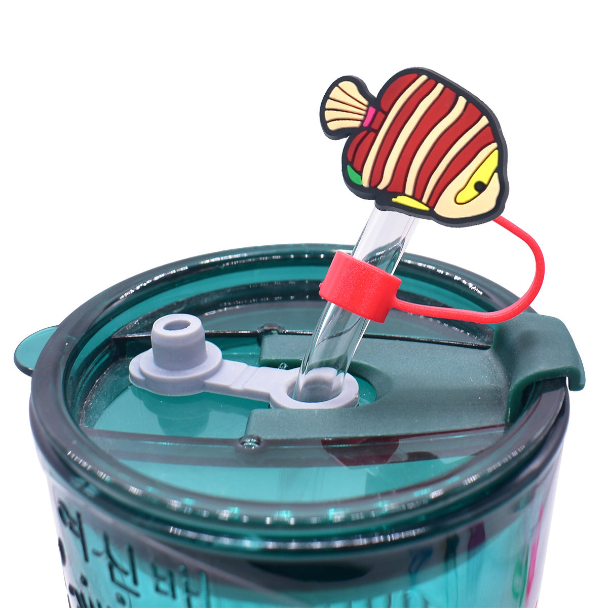 Wholesale Random 100pcs Cartoon Ocean Straw Tube Cap 10mm Soft Glue Straw Decoration Straw Cover ACC-SCR-RYY051