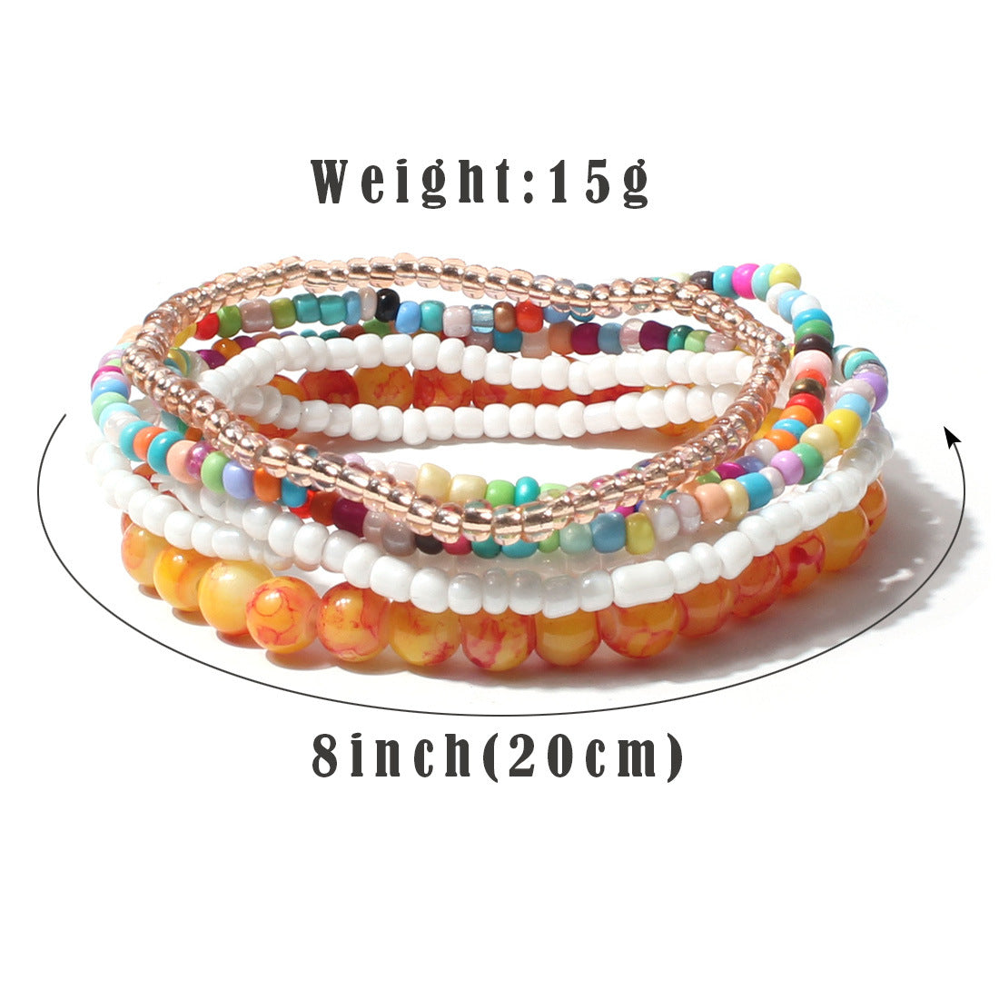 Wholesale  Bohemian Style Beads Acrylic Multi-layer Bracelet