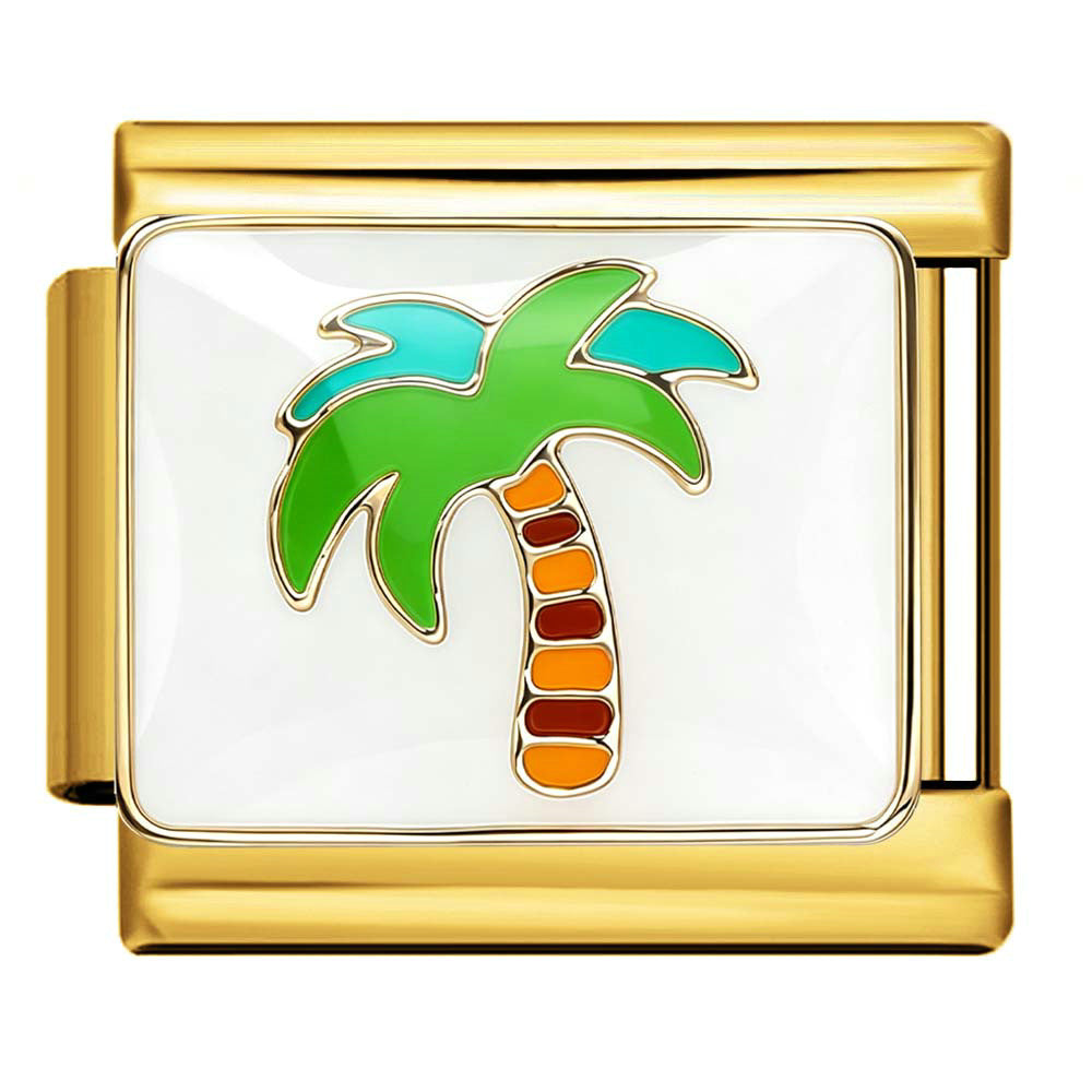 Wholesale Gold Italian Modular Charm Bracelet Stainless Steel Welded Plating DIY Jewelry Accessory for Boutique Resale