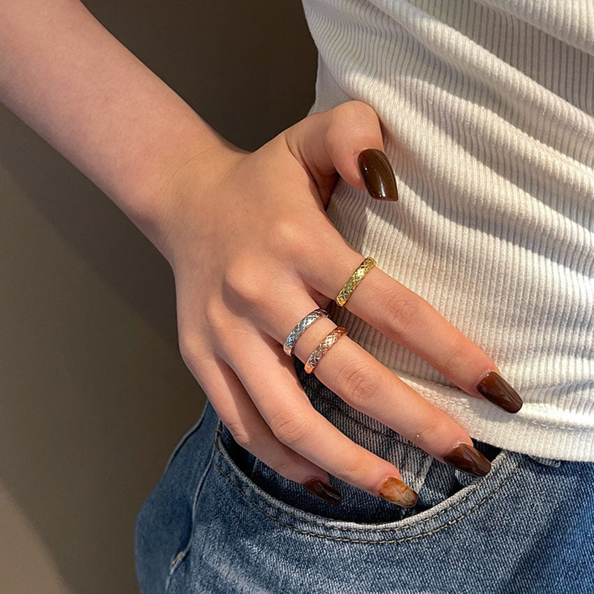 Wholesale Modern Rhombus Ring for Women,  Gold Plated Fashion Jewelry Accessory Gift