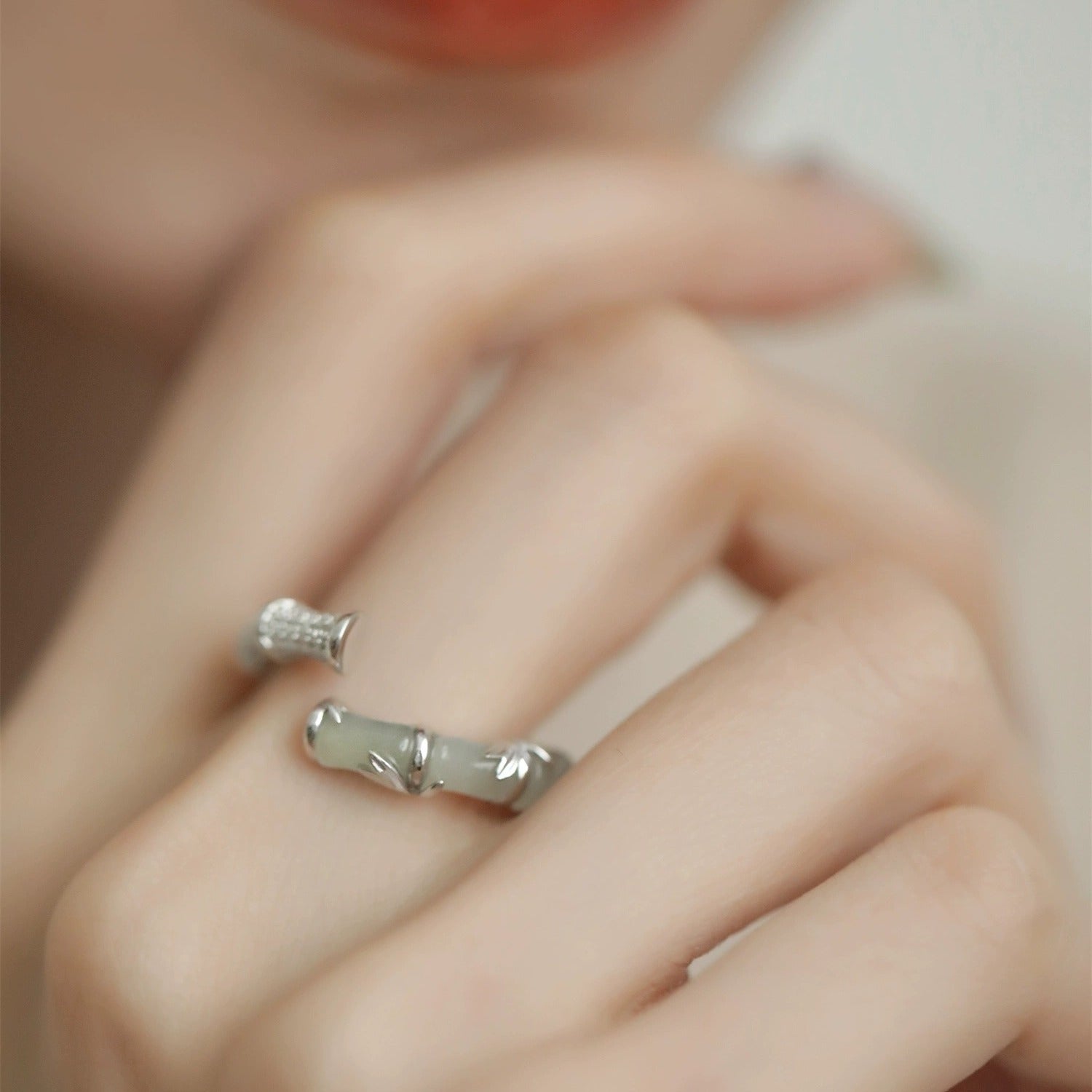 Wholesale S925 Sterling Silver Bamboo Ring