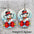 Wholesale Christmas Earrings Cartoon Santa Claus  Christmas Trees Wood Ear Drop Earrings
