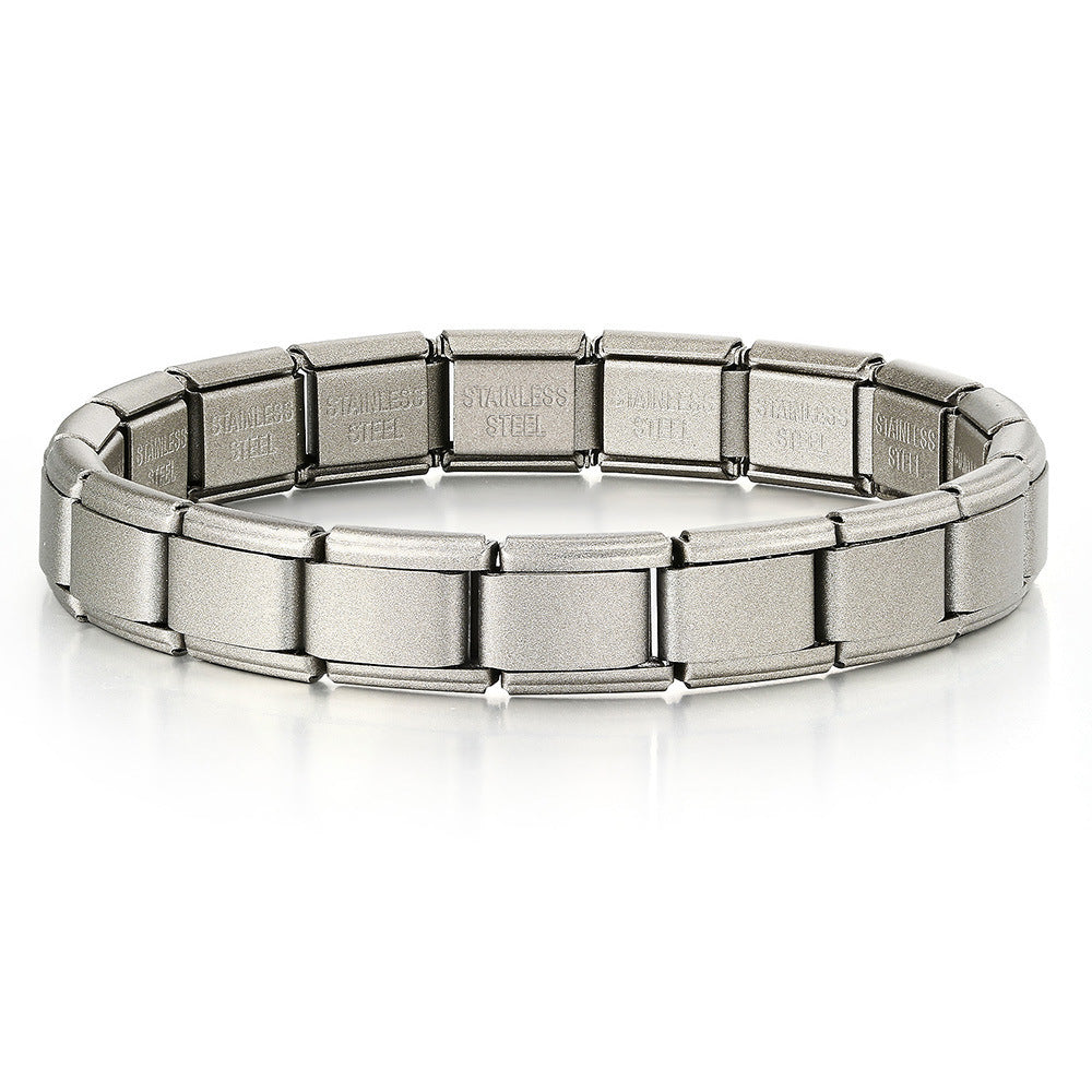 Wholesale Matte Electroplated Modular Stainless Steel Bracelet Stylish Fashion Accessory Gift For Boutique Resale