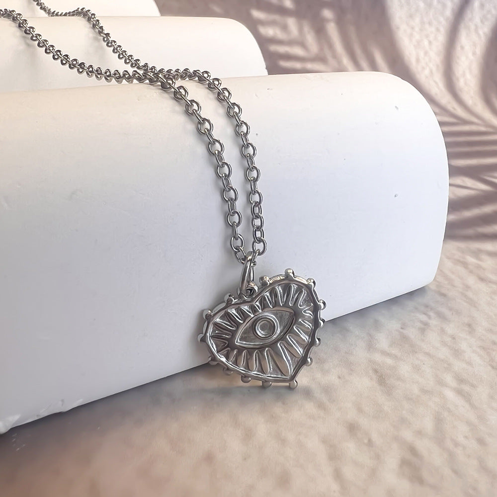 Wholesale Gold Evil Eye Necklace Stainless Steel Plated 18k Necklaces ACC-NE-Youbi005