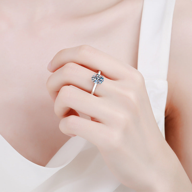 Wholesale 925 Silver Geometric High Carbon Stone Women S Ring Stylish Fashion Jewelry Accessory For Everyday Wear Gift And Boutique Resale