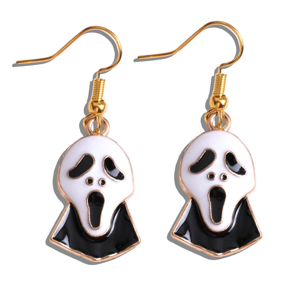Wholesale Halloween earrings horror funny skull pumpkin ghost face earrings